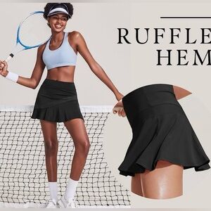 Ruffle Hem Active Golf/Tennis/Pickle Ball Skort 🌴